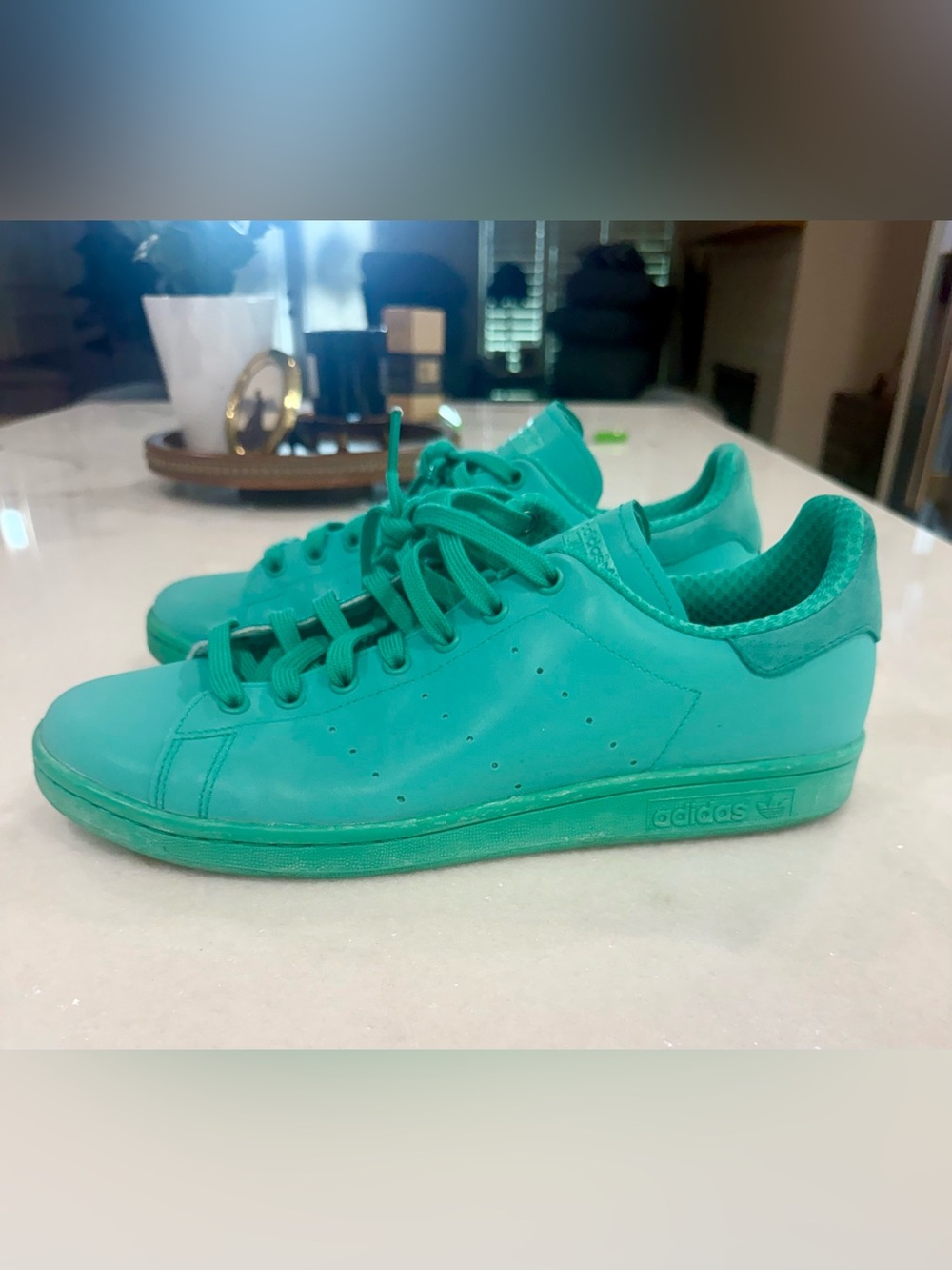 ADIDAS ORIGINALS STAN SMITH ADICOLOR REFELCTIVE GREEN Size 11.5 - Picture 3 of 11